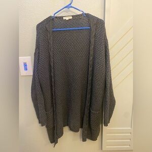 Cozy Gray Knit Cardigan